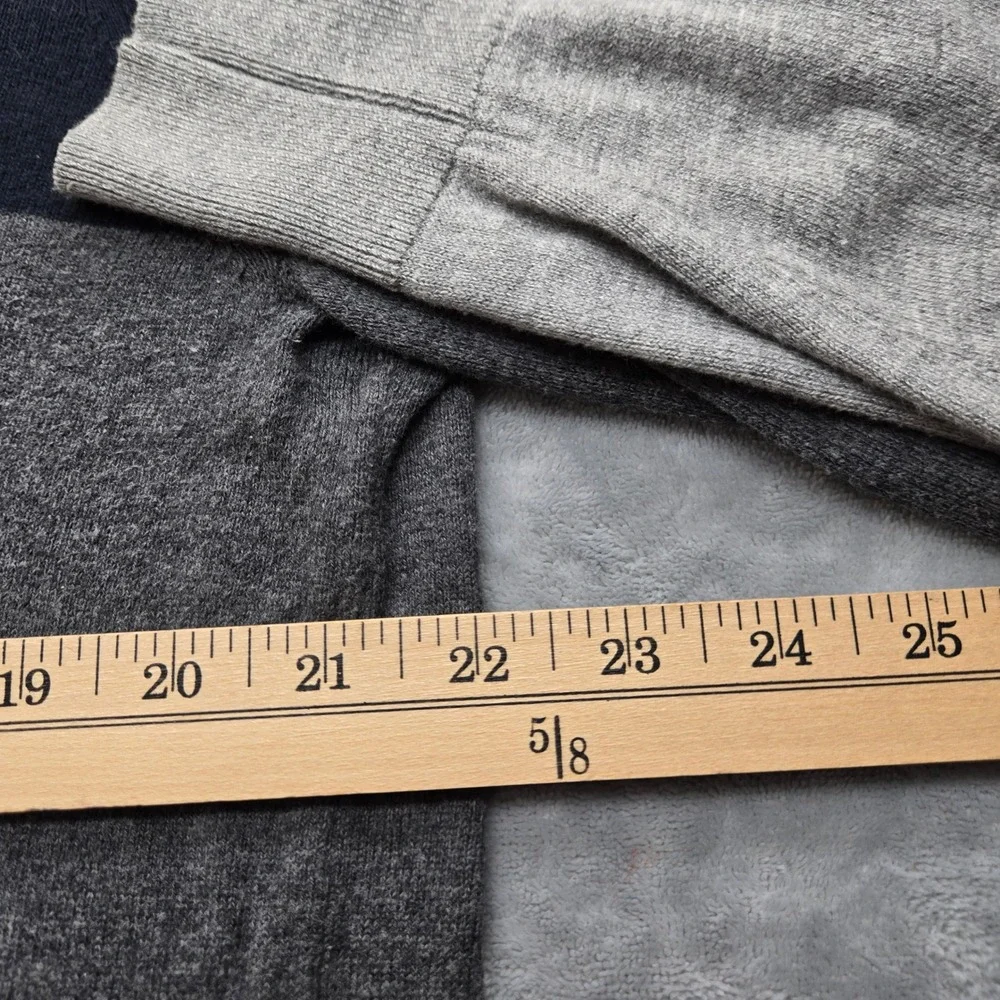 Banana Republic Mens XL Luxe Sweater Collection Quarter Zip Colorblock Navy Grey